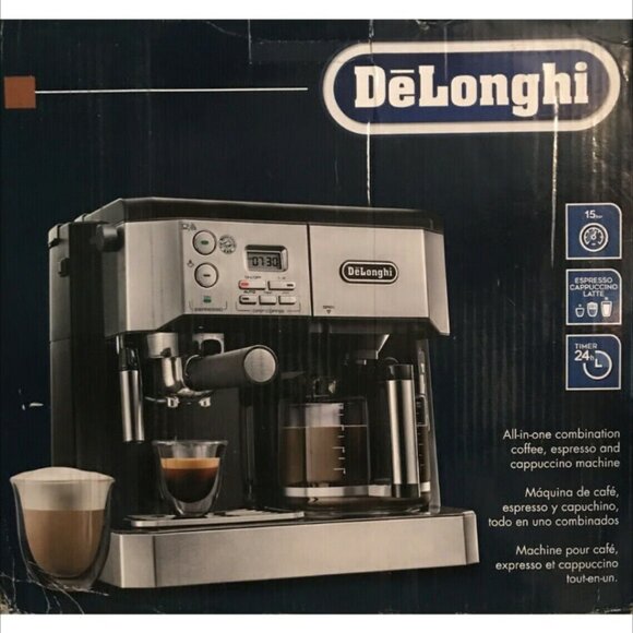 DeLonghi BCO430BC Combination Pump Espresso & 10-Cup Coffee Machine